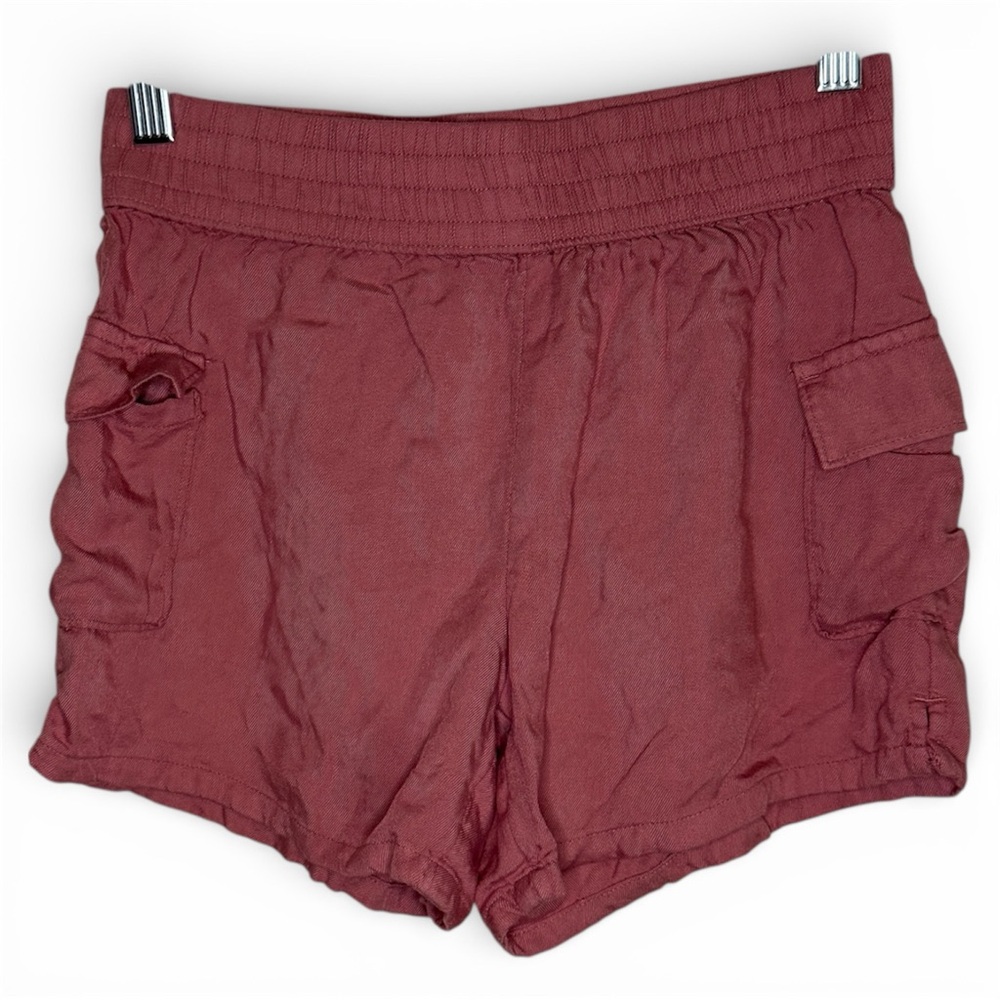 Girls Pink Flowy Cargo Shorts Size 10/12